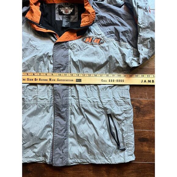 Harley Davidson Mens Full Zip Gray Logo Reflective Light WeightJacket Size SMall - Picture 8 of 13